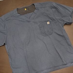 CARHARTT Men's Bluish Gray Scrubs Shirt XL